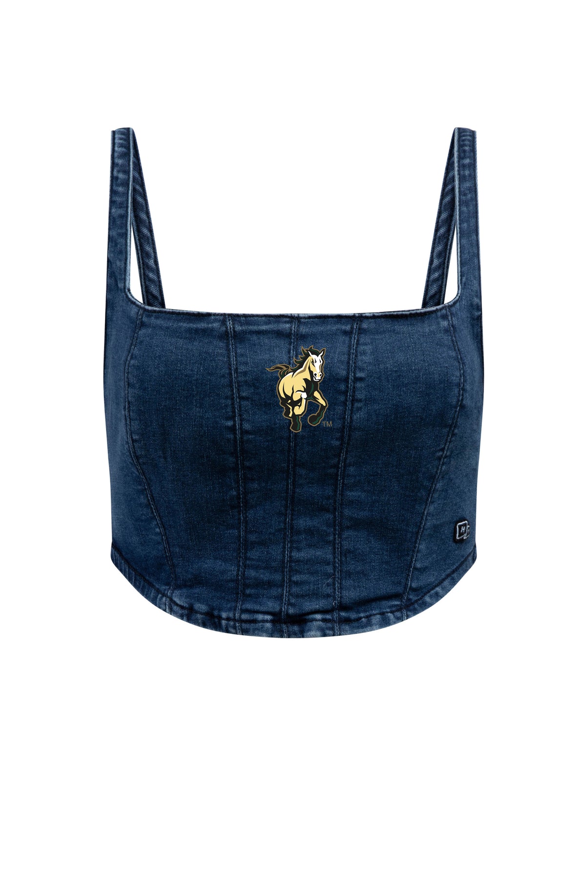 California Polytechnic State University Denim Corset