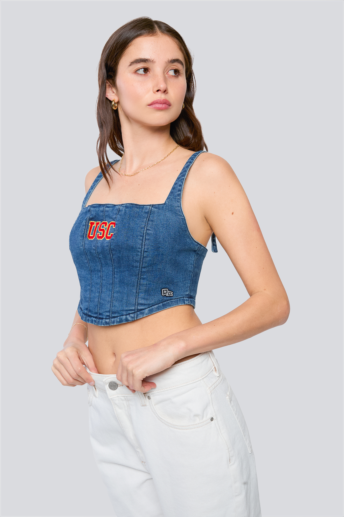 University of Southern California Denim Corset