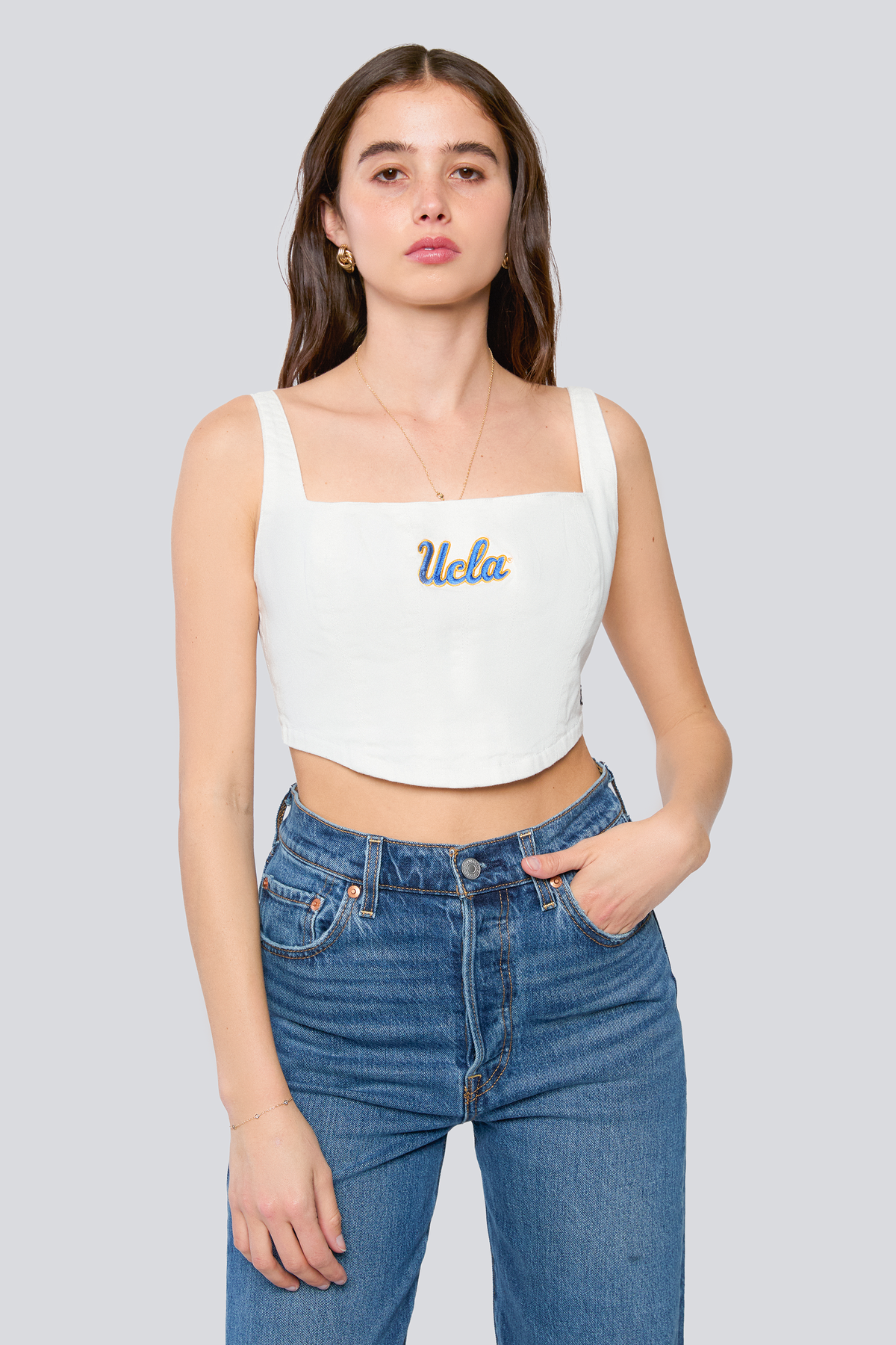 UCLA Denim Corset