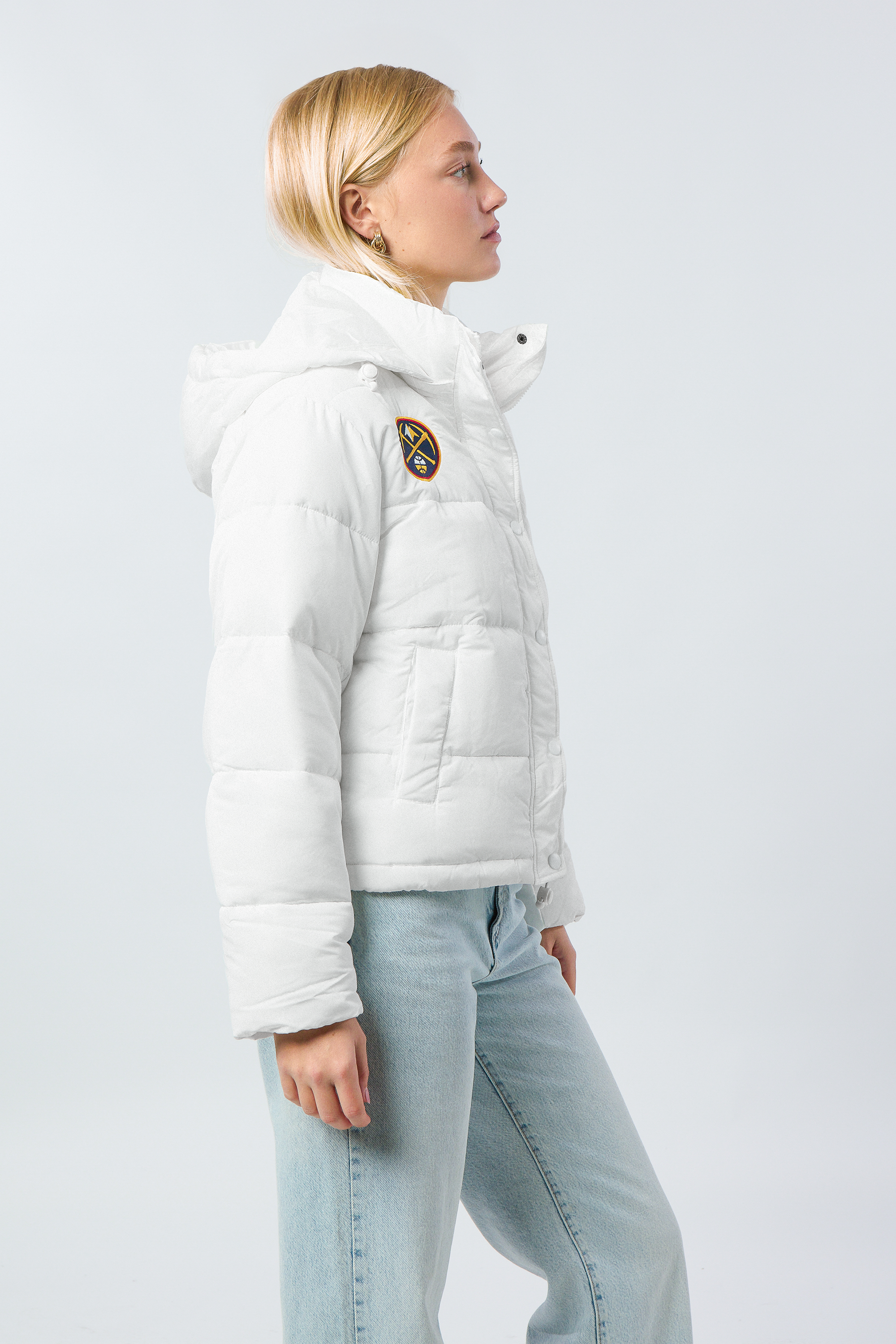 ダウンジャケット・コート +DEINET+ VELOUR HOOD ZIP UP IN WHITE MELANGE KDCCL4S53110900 Juicy Couture Ombre Big Bling Velour Zip Up Womens Hoodie