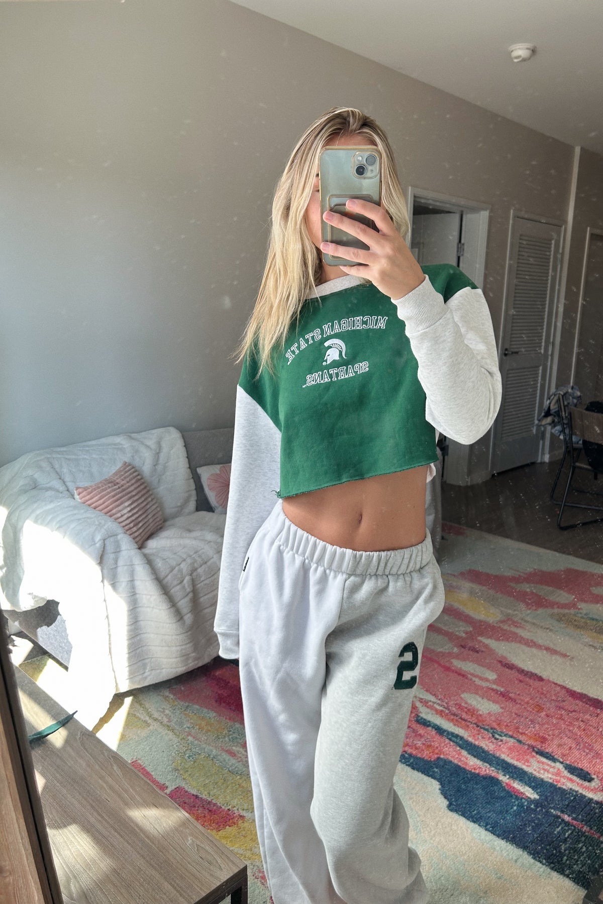 Michigan State Color-Block Sweats