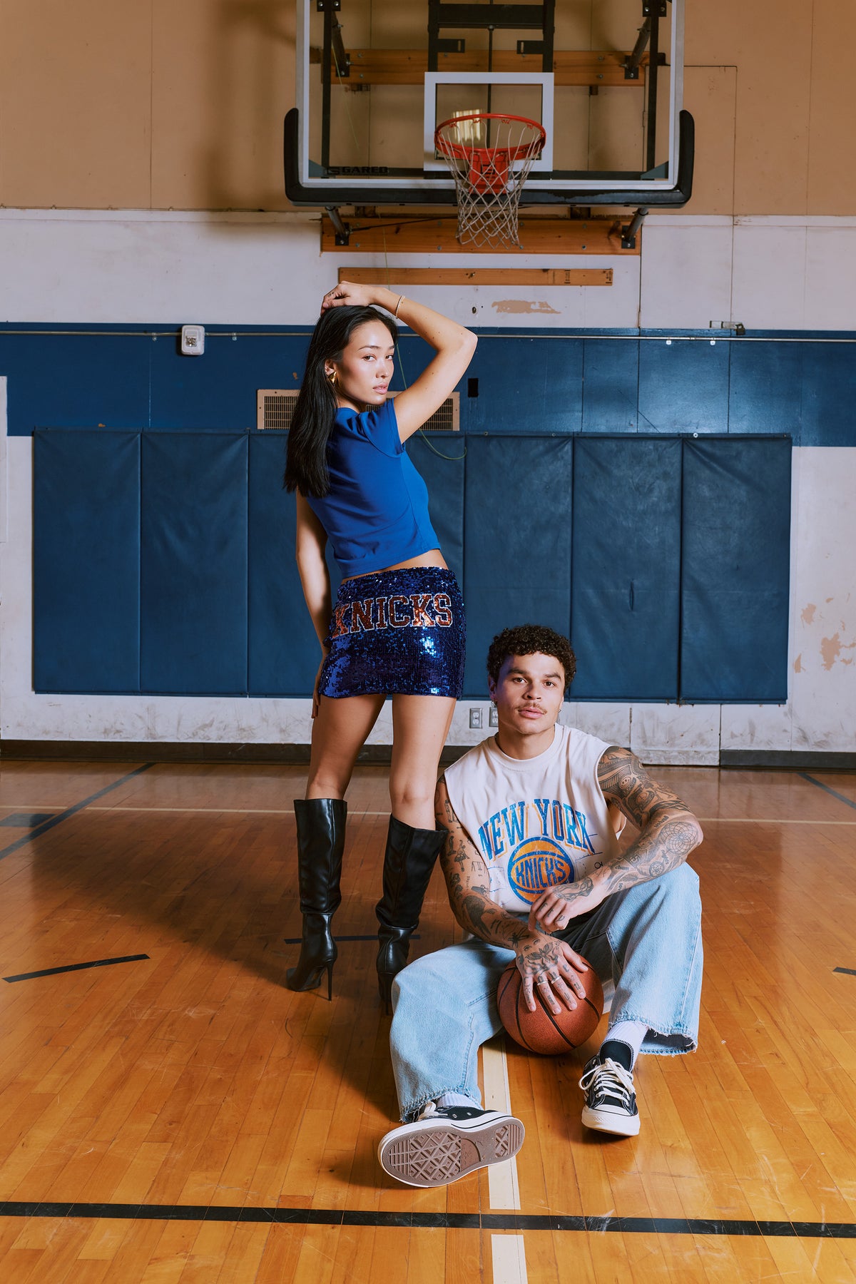 New York Knicks Sequin Mini Skirt