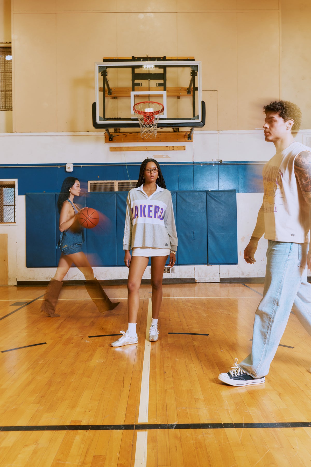 Los Angeles Lakers Contrast Oversized Polo