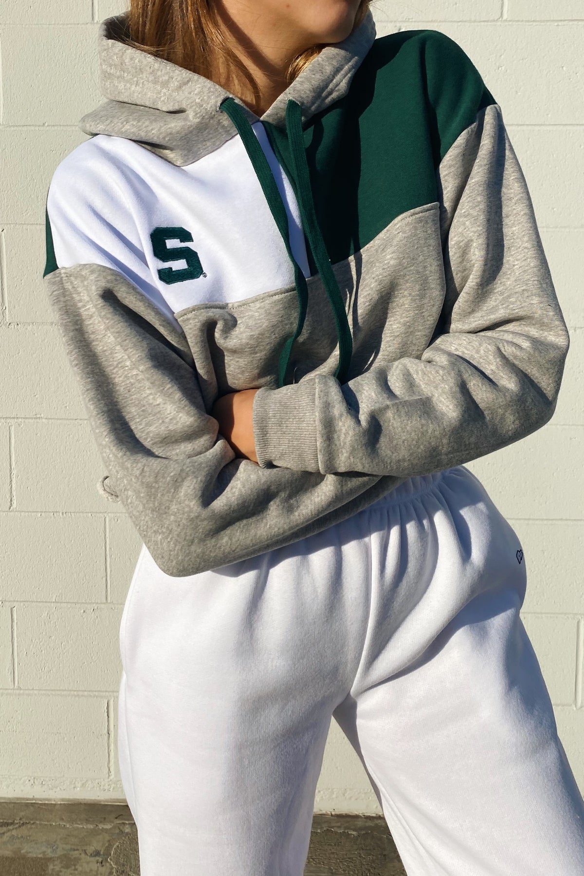 Michigan State Color-Block Hoodie