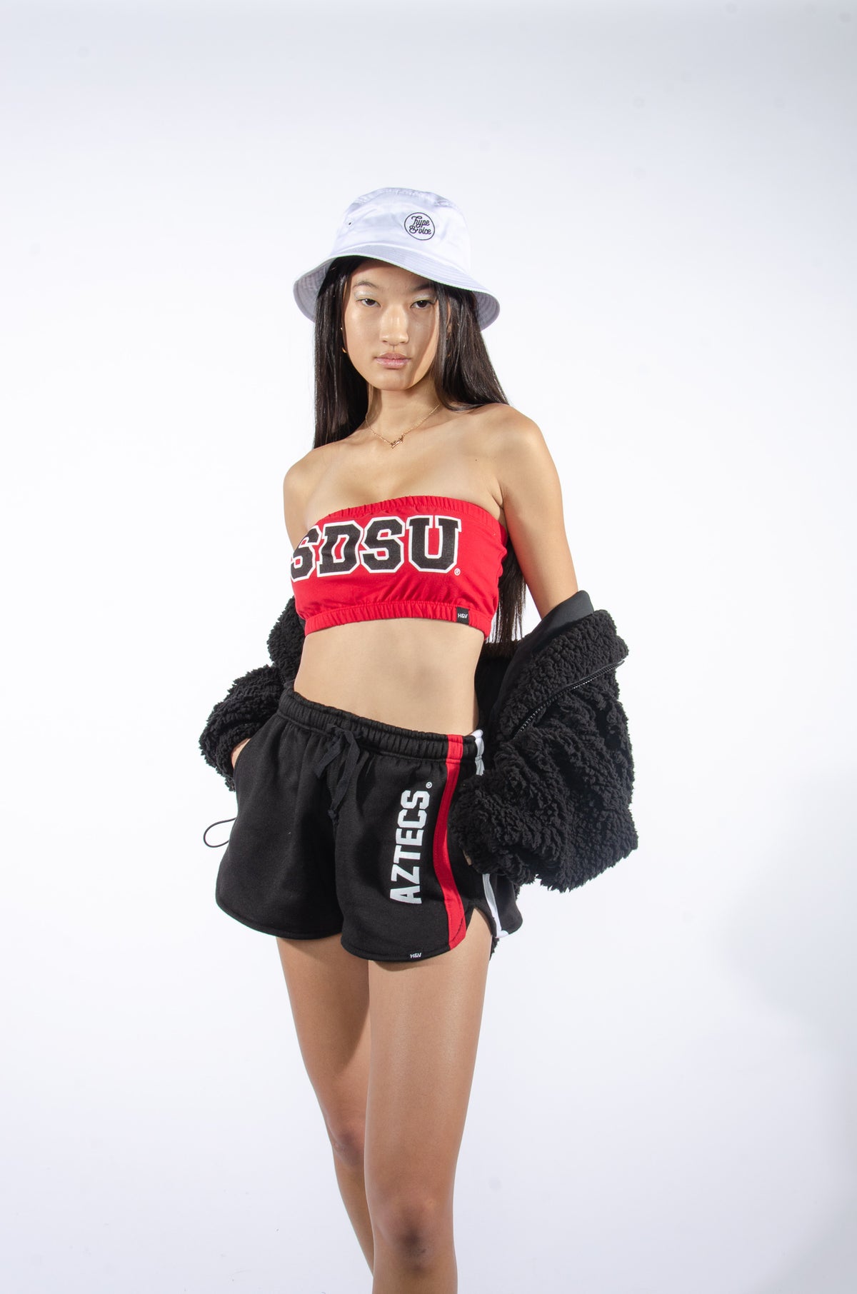 SDSU Red Bandeau Top - Hype and Vice