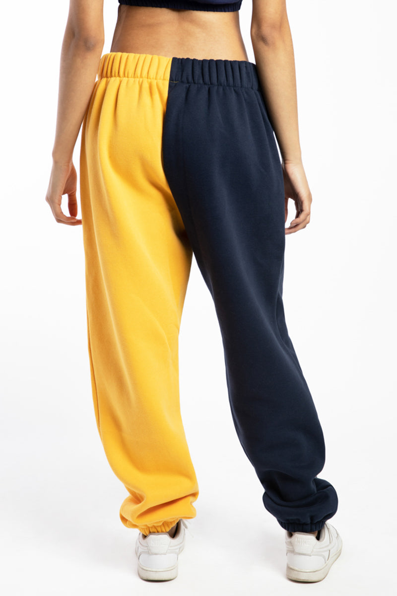 Champion colorblock sweatpants hotsell blue and yellow