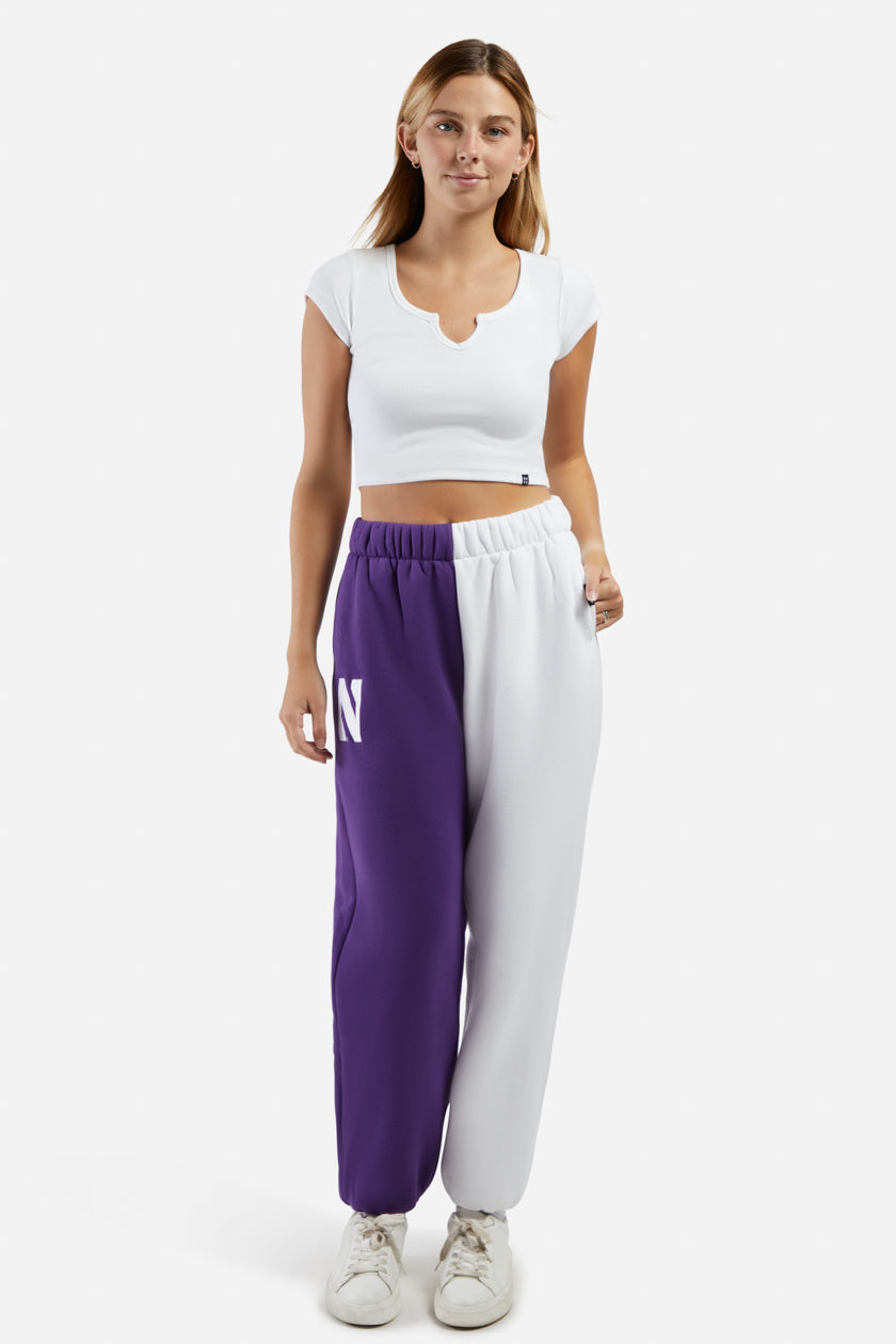 Northwestern Color-Block Sweats