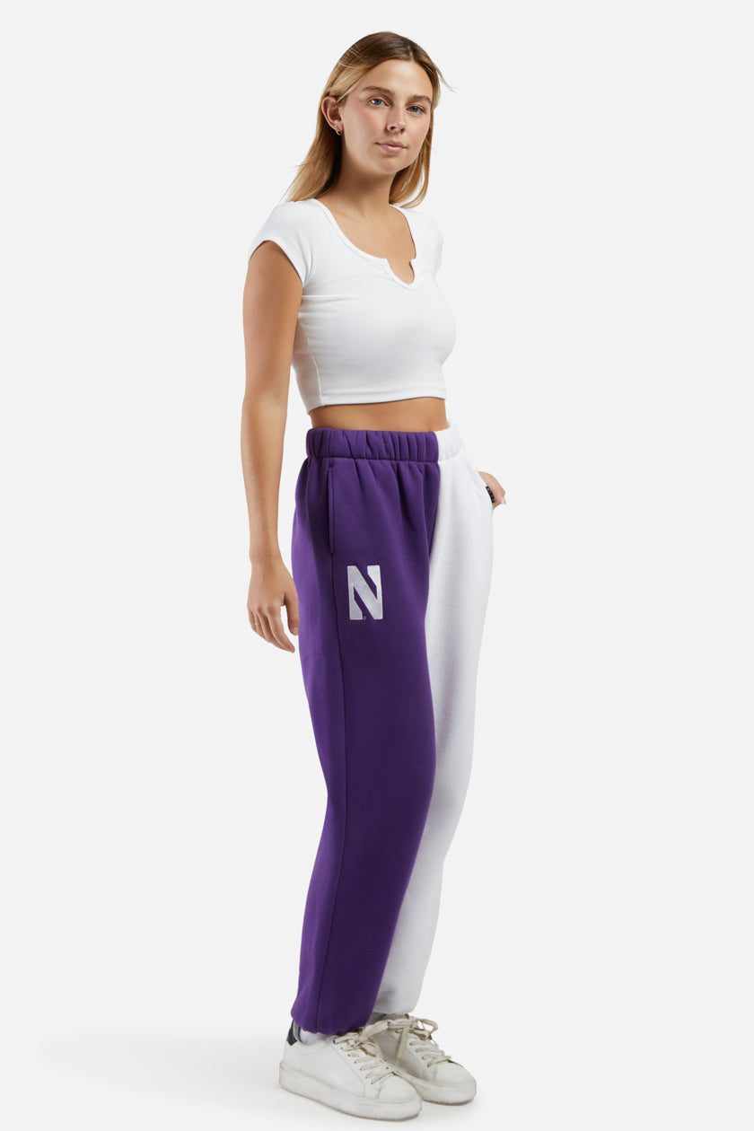 Northwestern University Color-Block Sweats