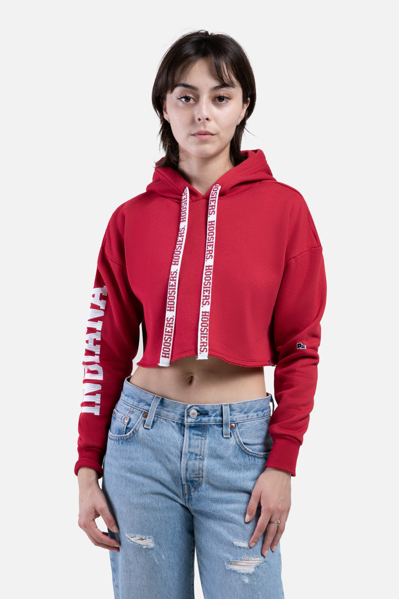 Crop top hoodie top and jeans