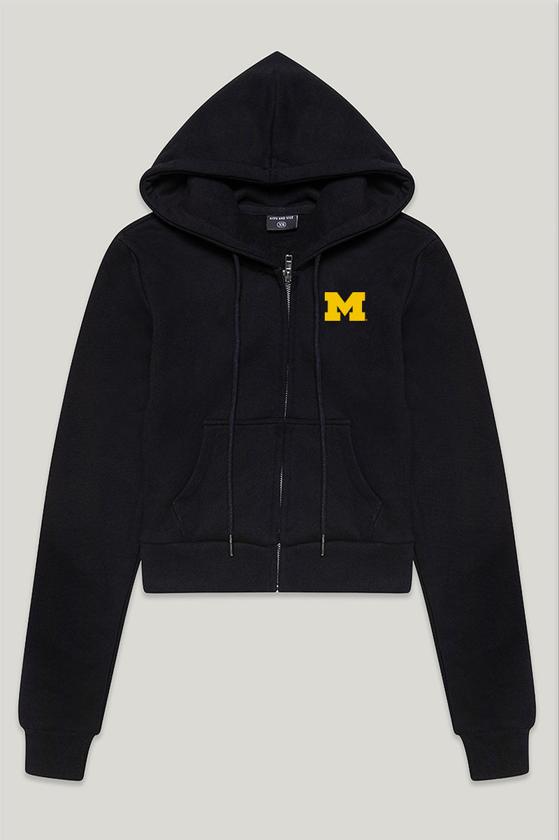 University of Michigan Mia Zip Sweater Small / Black | Hype and Vice