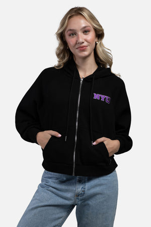 NYU Raglan Zip Up