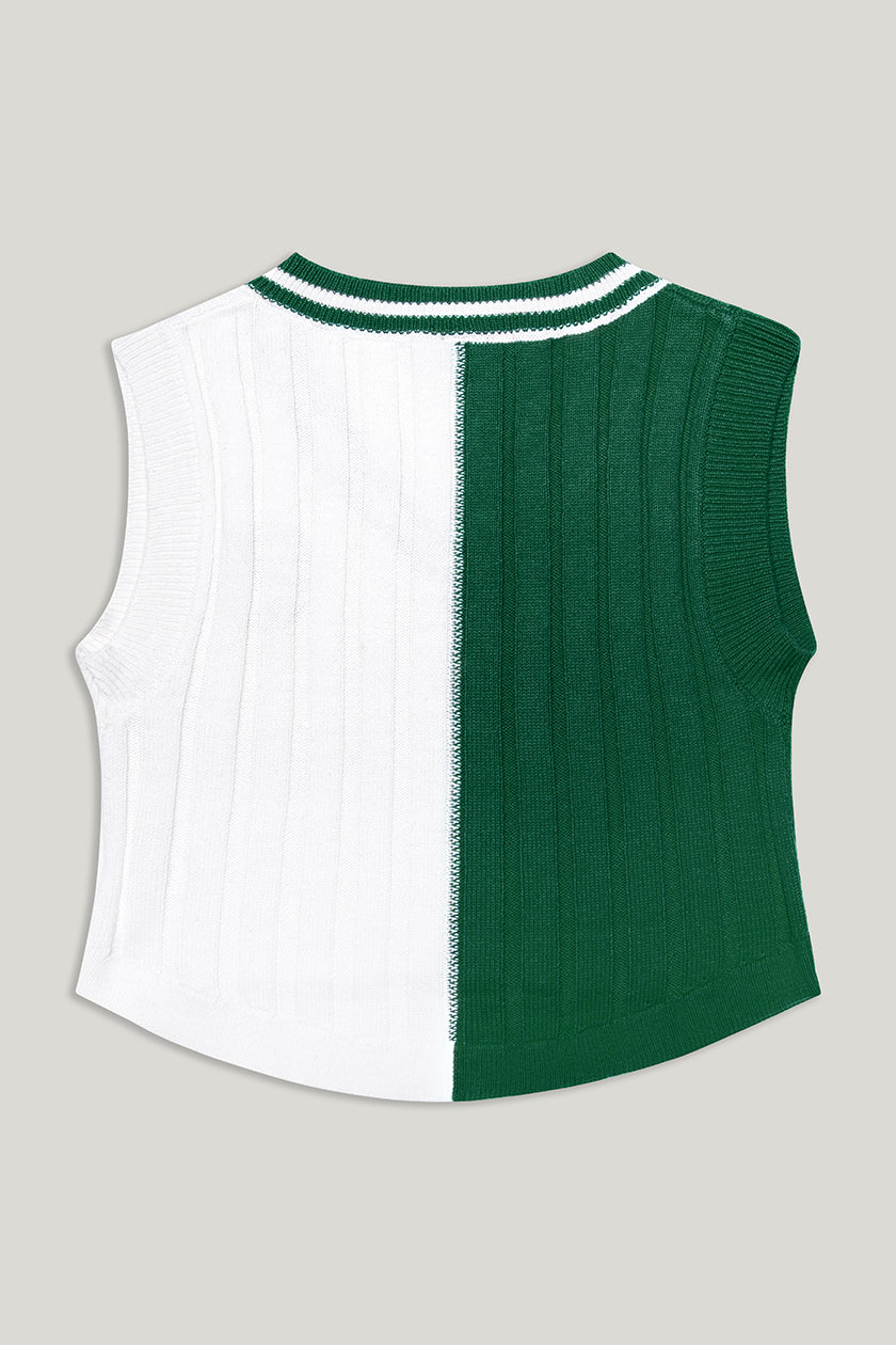 Green and White Back