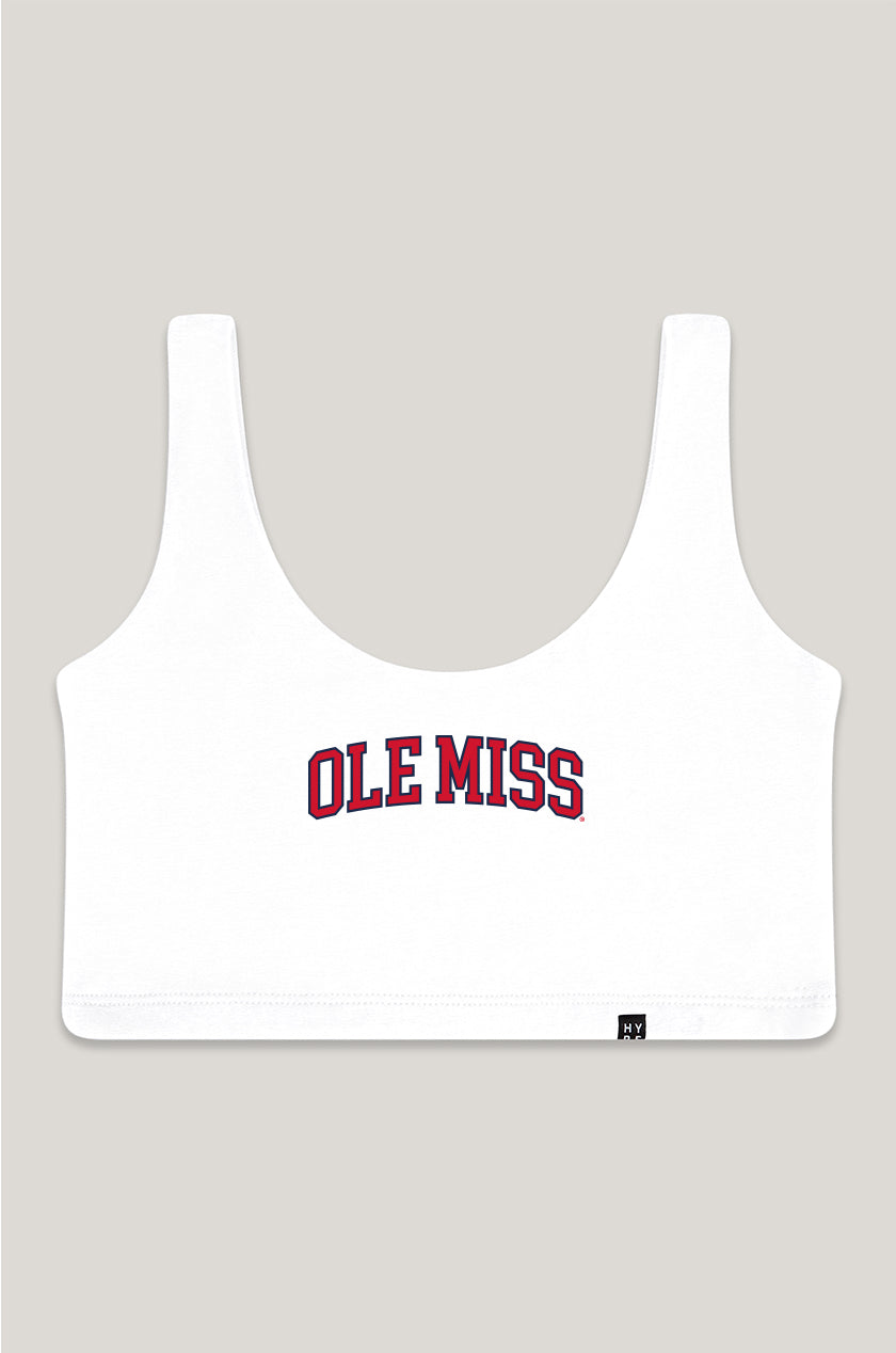 Ole Miss Scoop Neck Crop Top