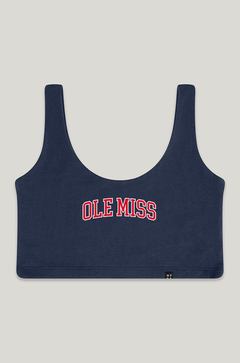 Ole Miss Scoop Neck Crop Top