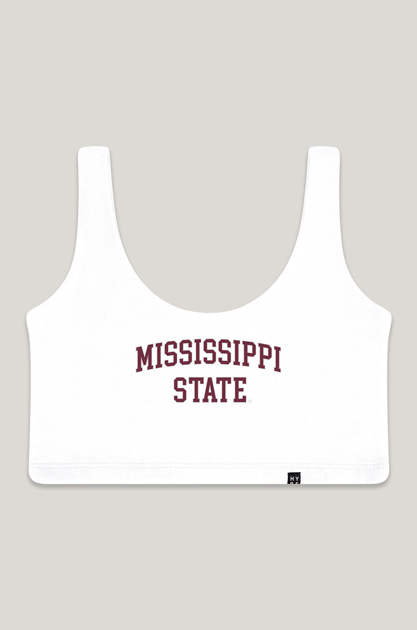 Mississippi State Scoop Neck Crop Top