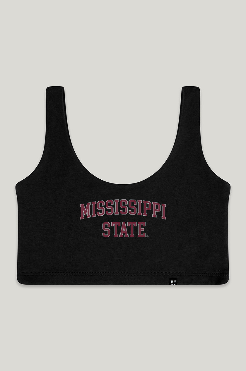 Mississippi State Scoop Neck Crop Top