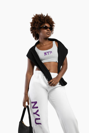 NYU Scoop Neck Crop Top