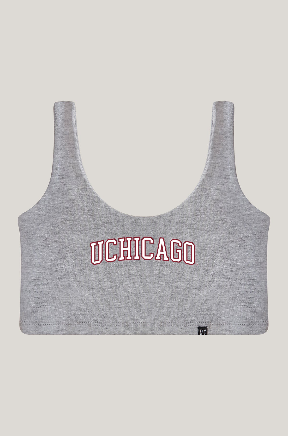 U Chicago Scoop Neck Crop Top