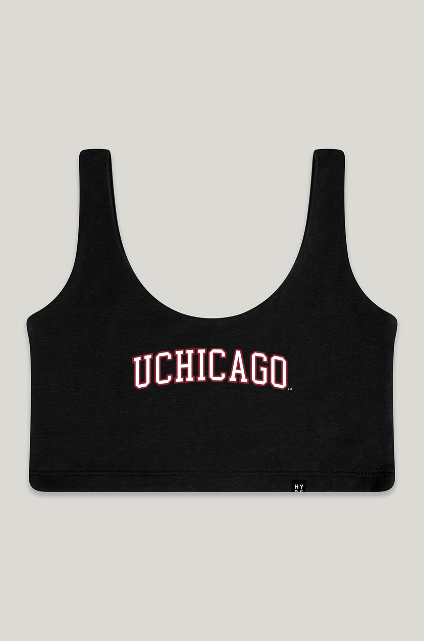 U Chicago Scoop Neck Crop Top