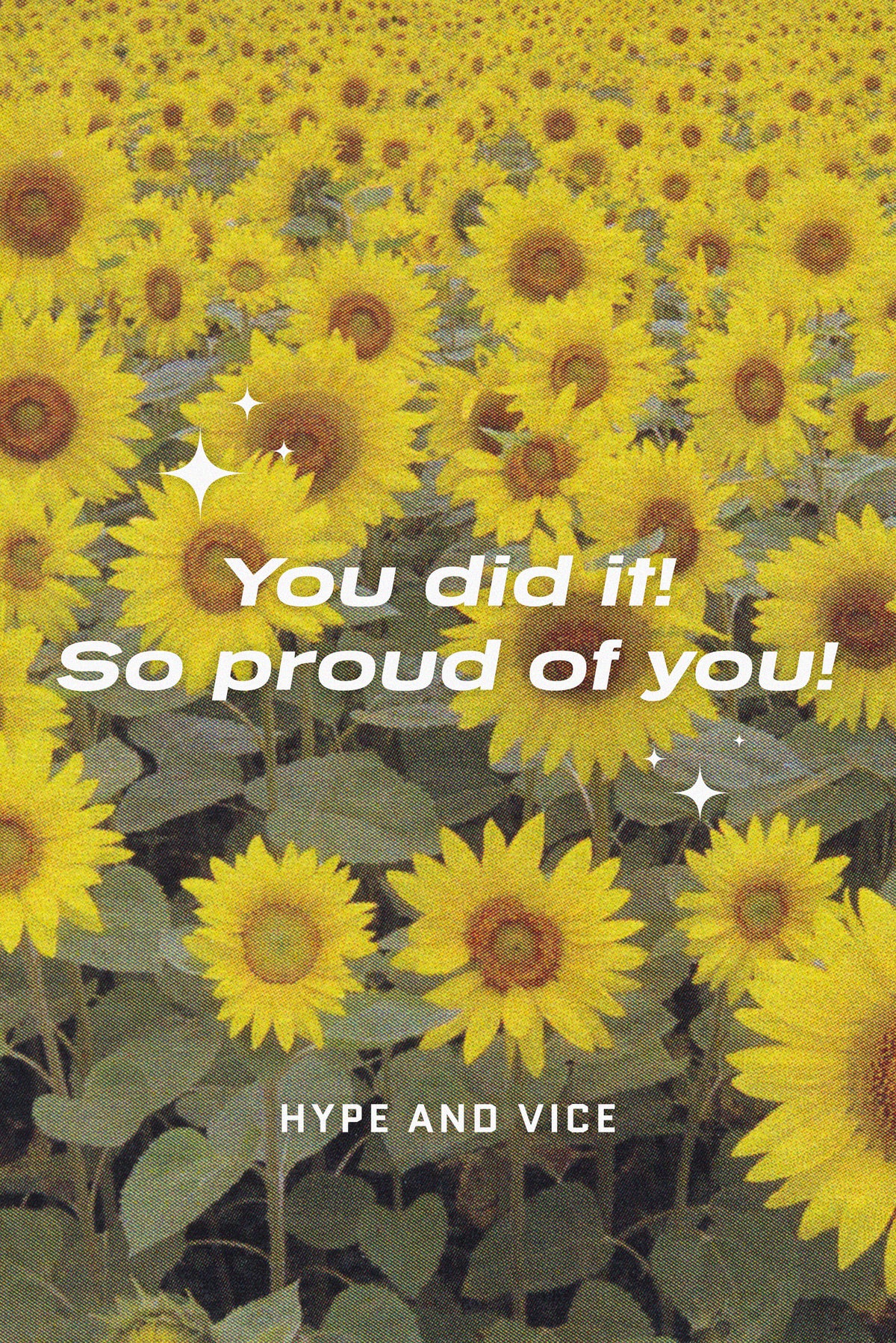 You did it!