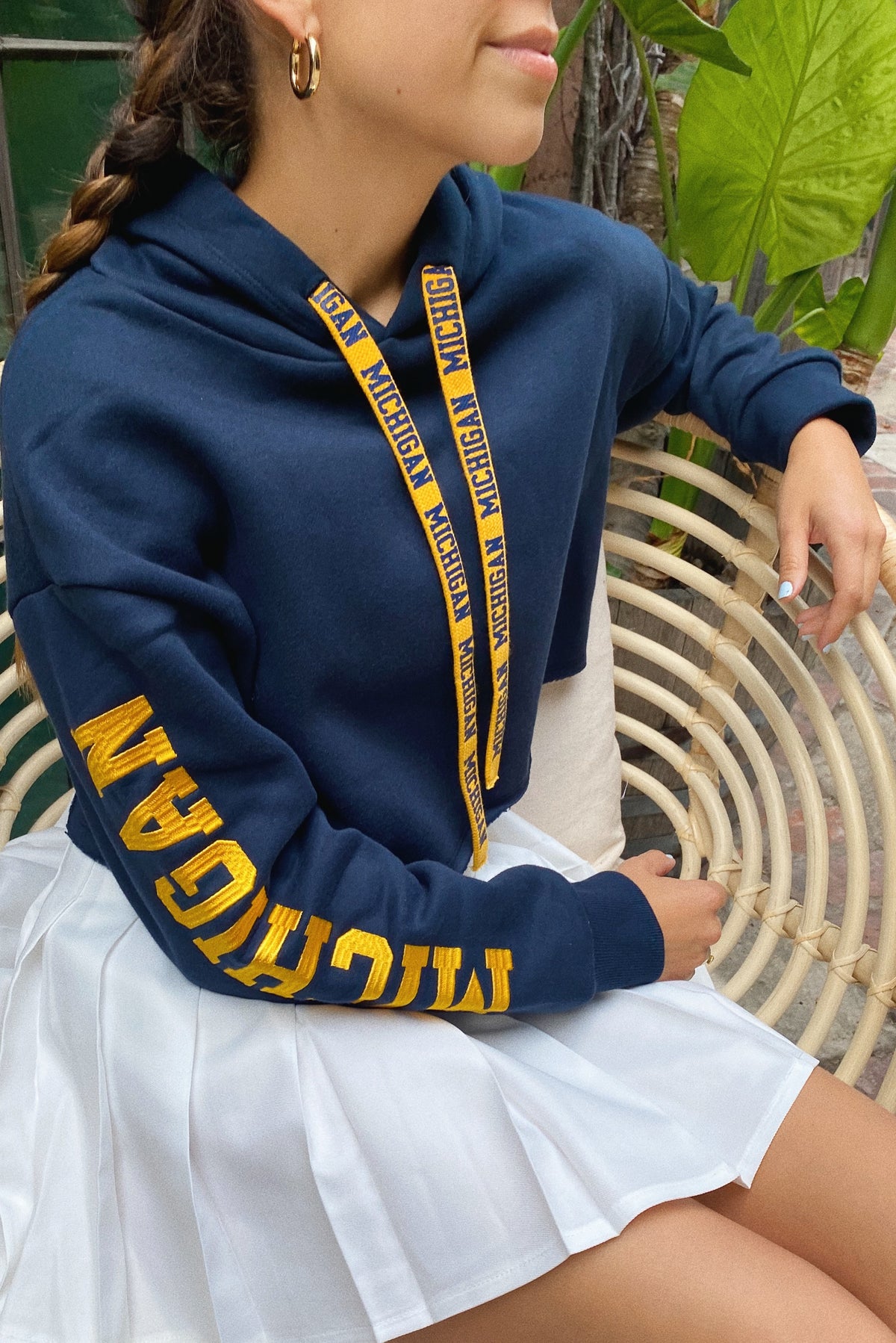 Michigan Cropped Hoodie